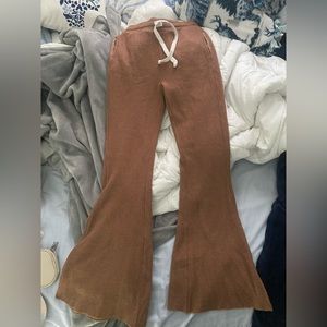American eagle waffle knit flare pants